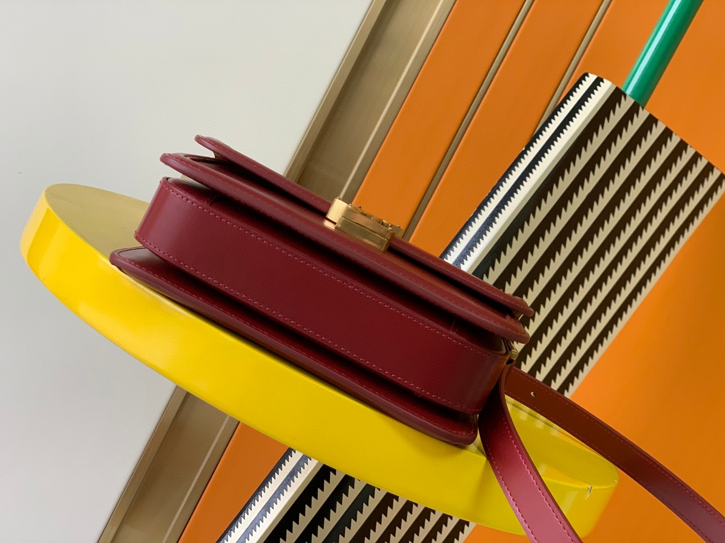 Bagsaaa Y51 Solferino Small Satchel in box red leather - 19 X 13 X 5 CM
