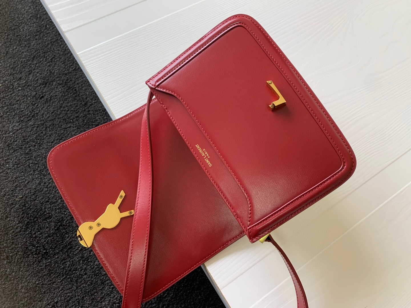 Bagsaaa Y51 Solferino Small Satchel in box red leather - 19 X 13 X 5 CM