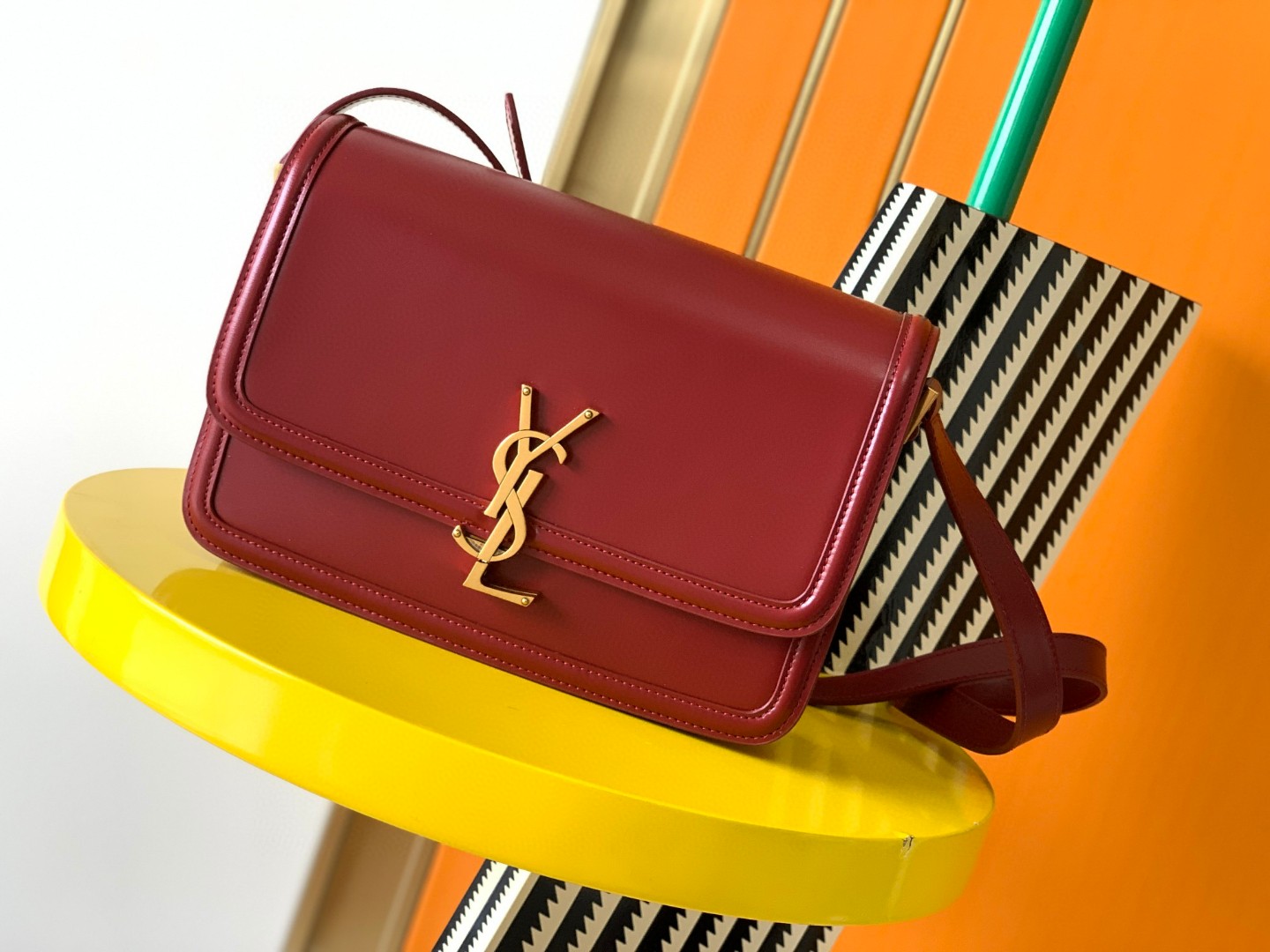 Bagsaaa Y51 Solferino Medium Satchel in box red leather - 23 X 16 X 6 CM