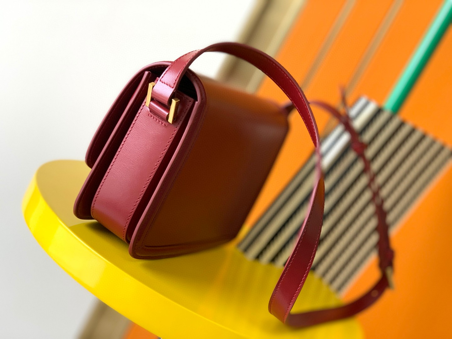 Bagsaaa Y51 Solferino Medium Satchel in box red leather - 23 X 16 X 6 CM