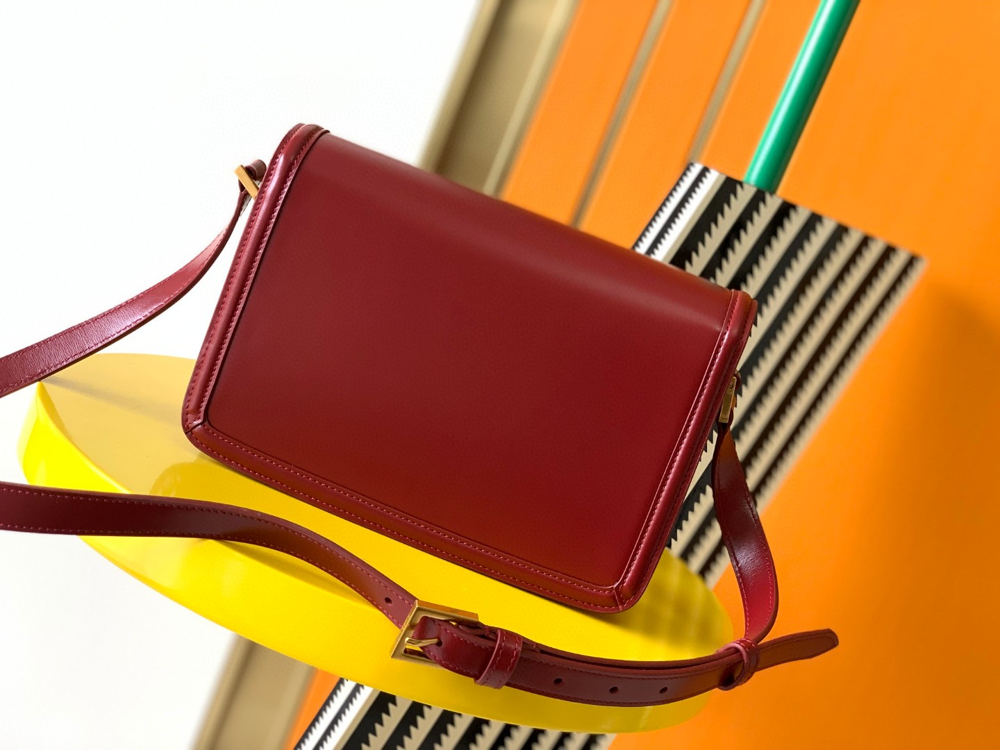 Bagsaaa Y51 Solferino Medium Satchel in box red leather - 23 X 16 X 6 CM