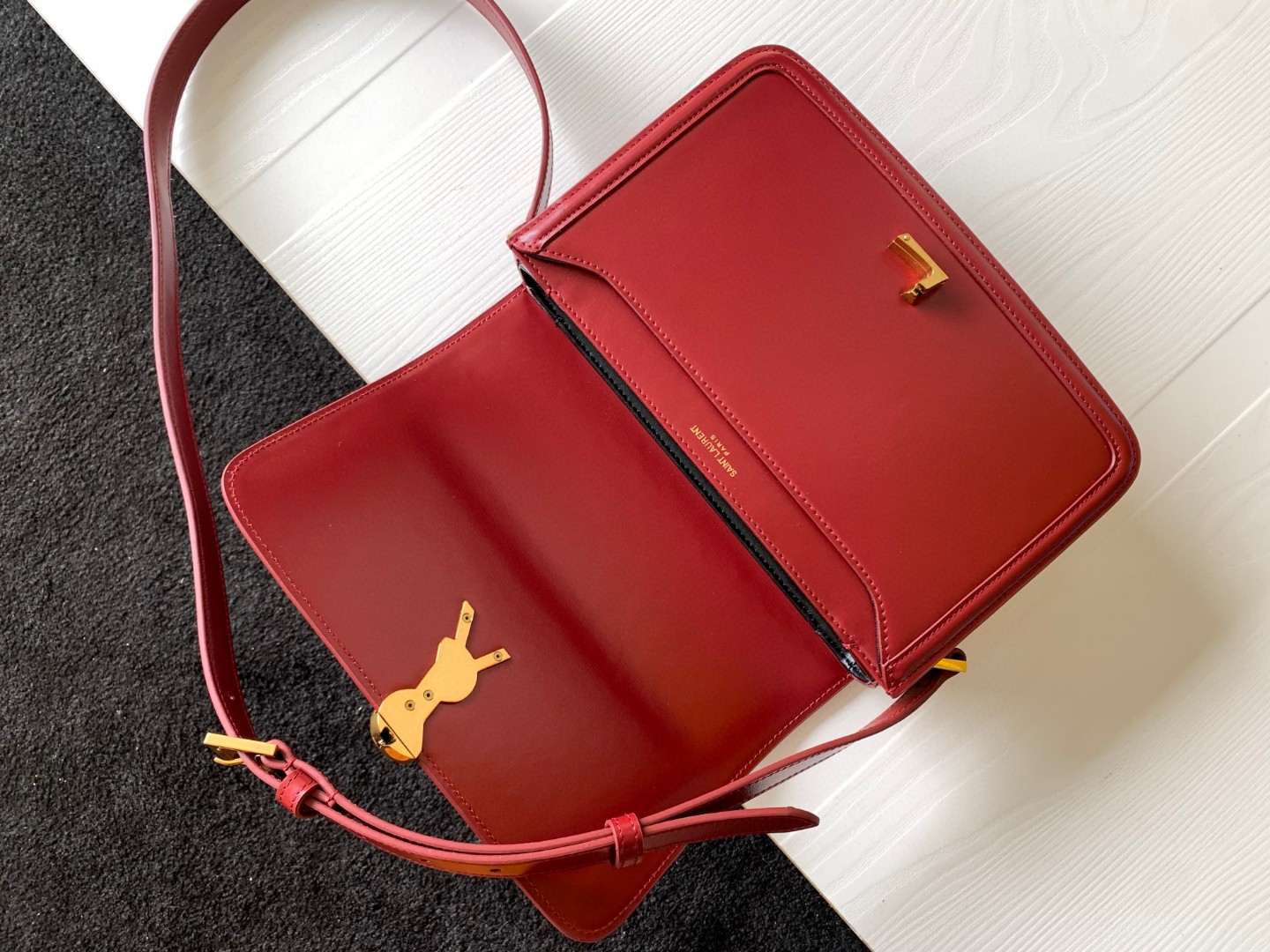 Bagsaaa Y51 Solferino Medium Satchel in box red leather - 23 X 16 X 6 CM