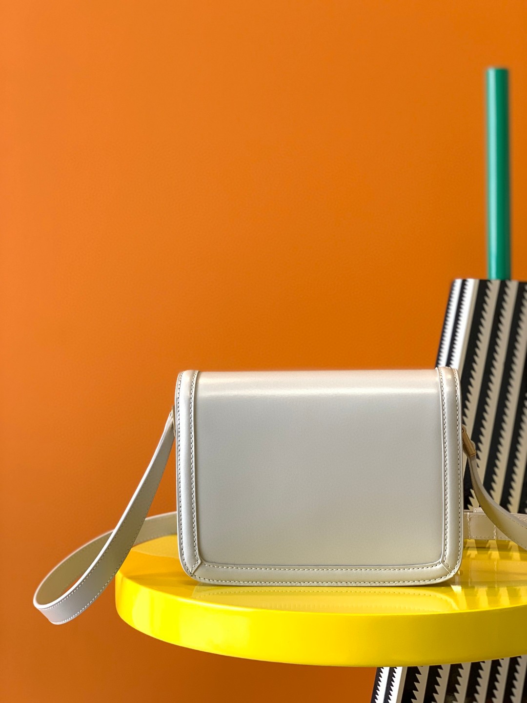 Bagsaaa Y51 Solferino Small Satchel in box white leather - 19 X 13 X 5 CM