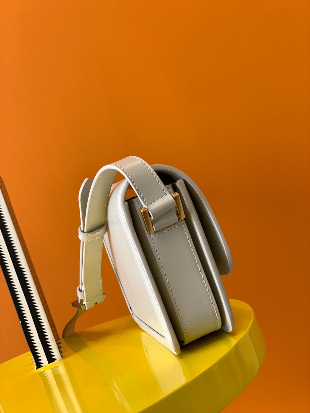 Bagsaaa Y51 Solferino Small Satchel in box white leather - 19 X 13 X 5 CM