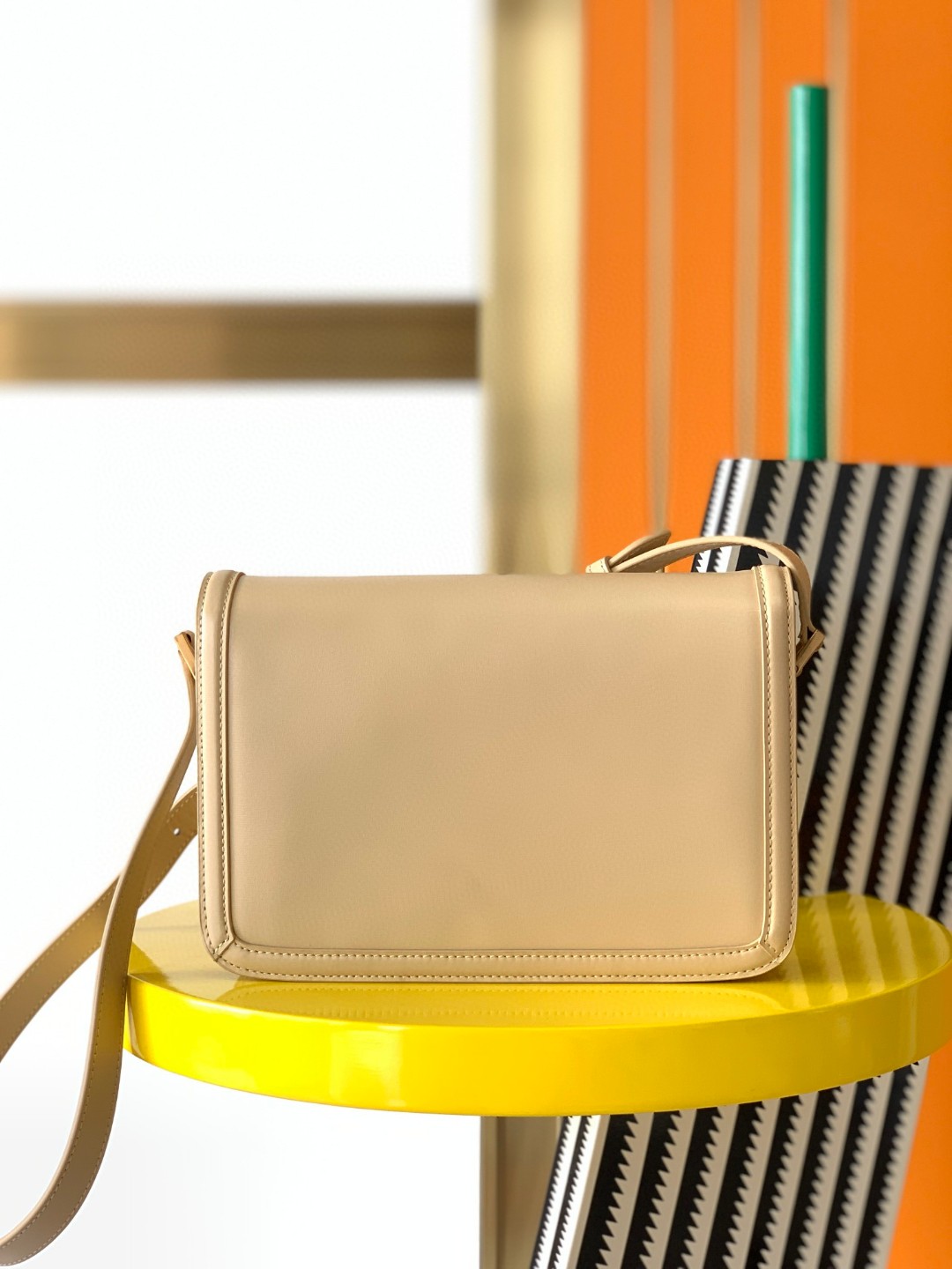 Bagsaaa Y51 Solferino Medium Satchel in box beige leather - 23 X 16 X 6 CM