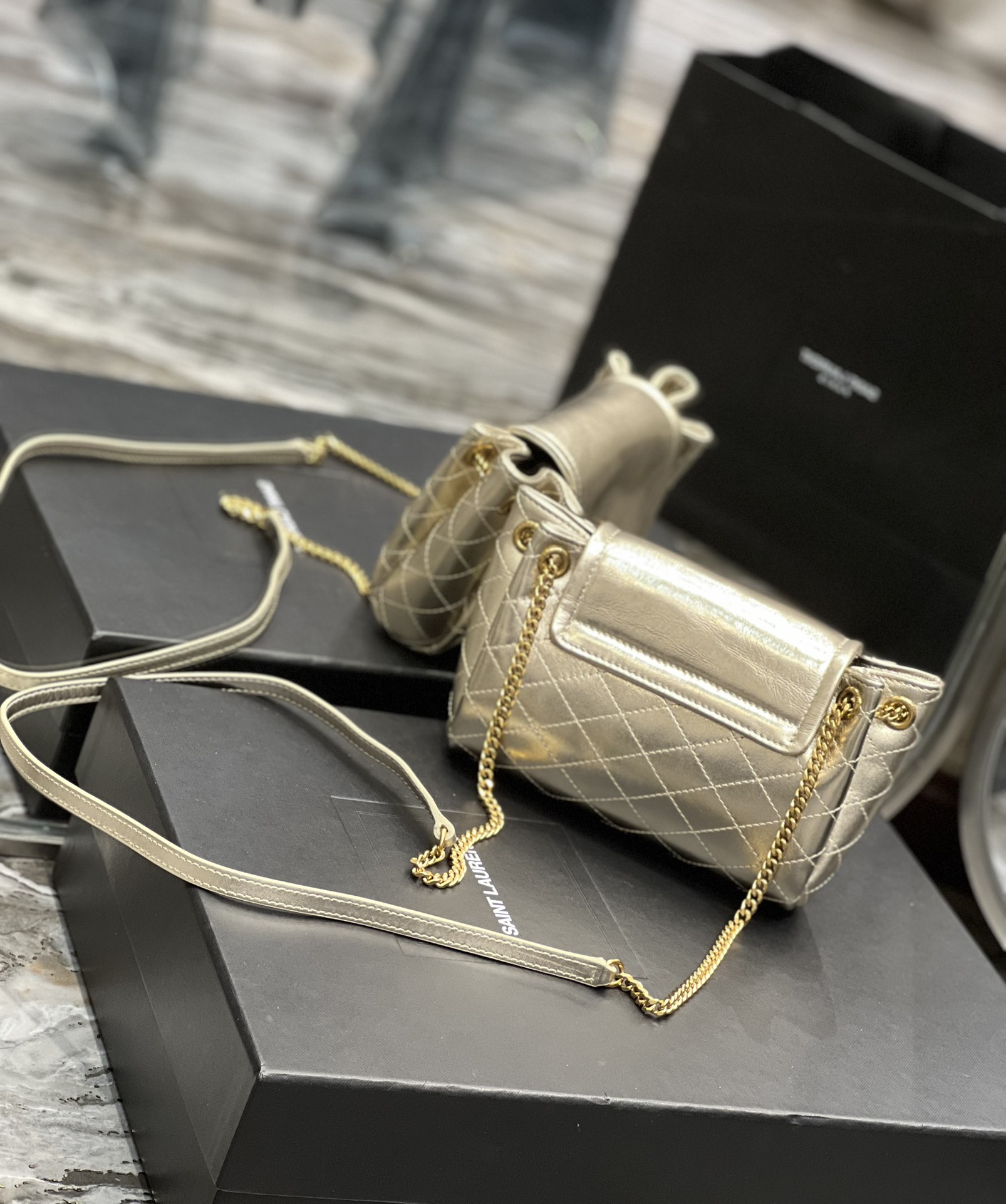 Bagsaaa Mini Nolita Gold - 18x13x6cm
