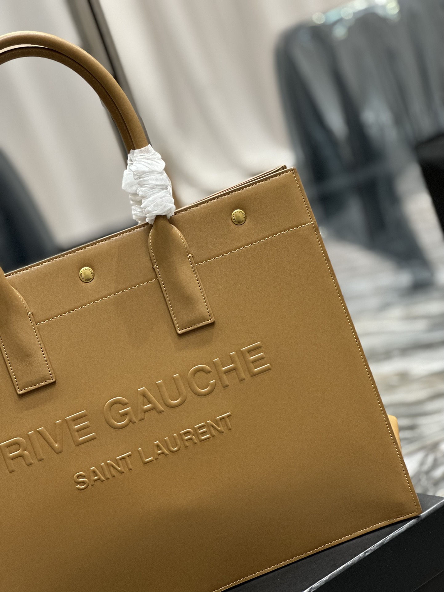 Bagsaaa Y51 Rive Gauche Tote Bag Brown - 39×31×18cm