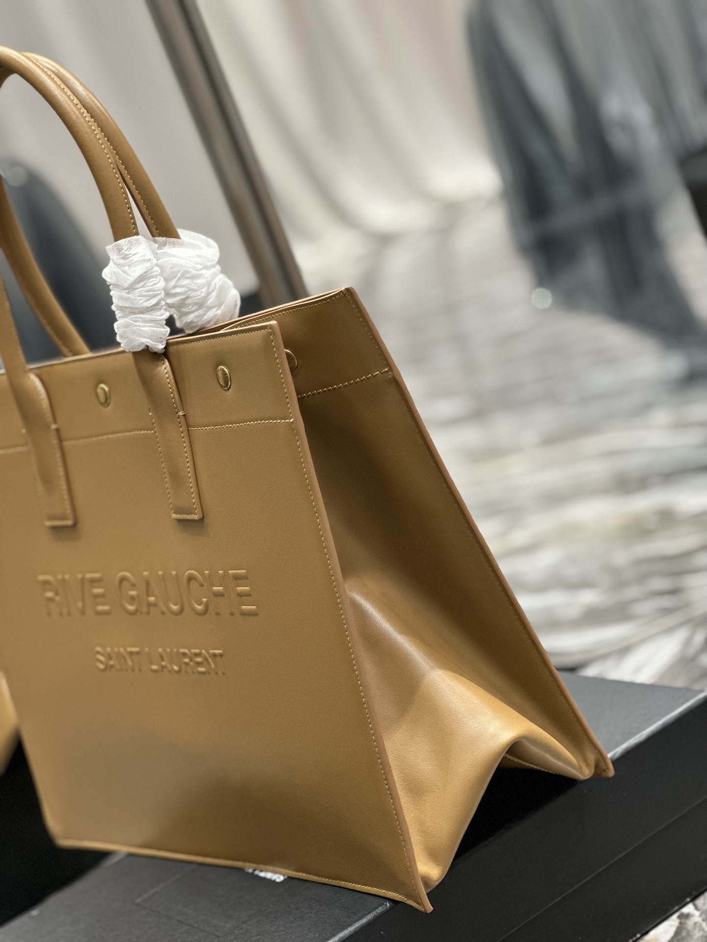 Bagsaaa Y51 Rive Gauche Tote Bag Brown - 39×31×18cm