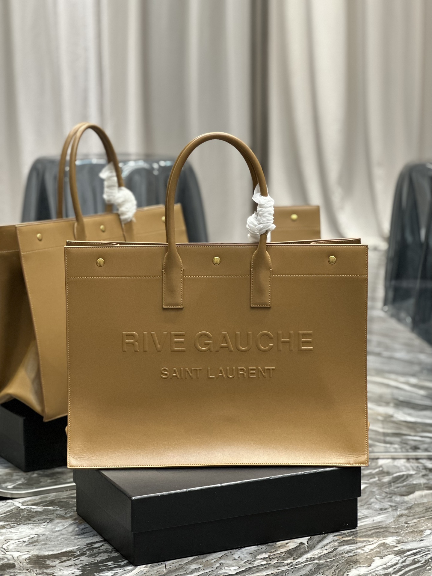 Bagsaaa Y51 Rive Gauche Tote Bag Brown - 48x36x16cm