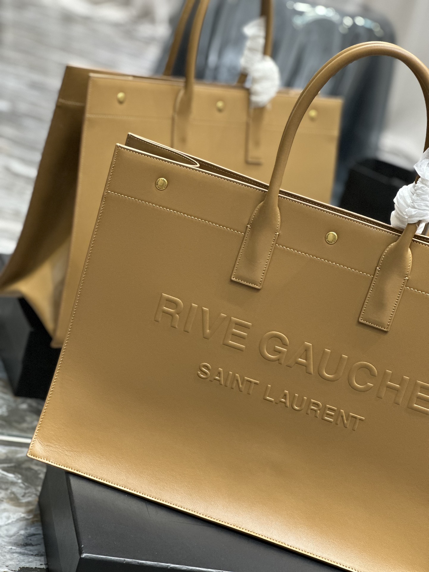 Bagsaaa Y51 Rive Gauche Tote Bag Brown - 48x36x16cm
