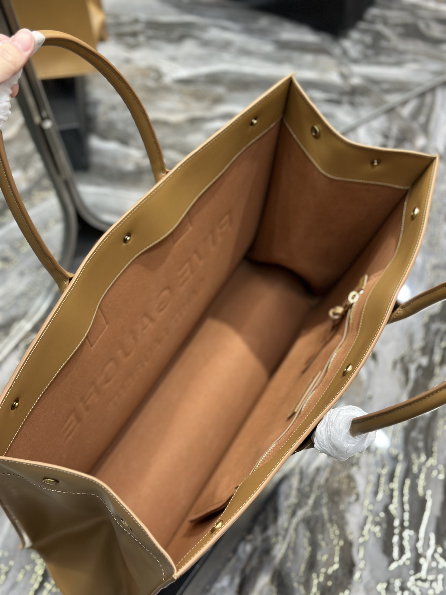Bagsaaa Y51 Rive Gauche Tote Bag Brown - 48x36x16cm