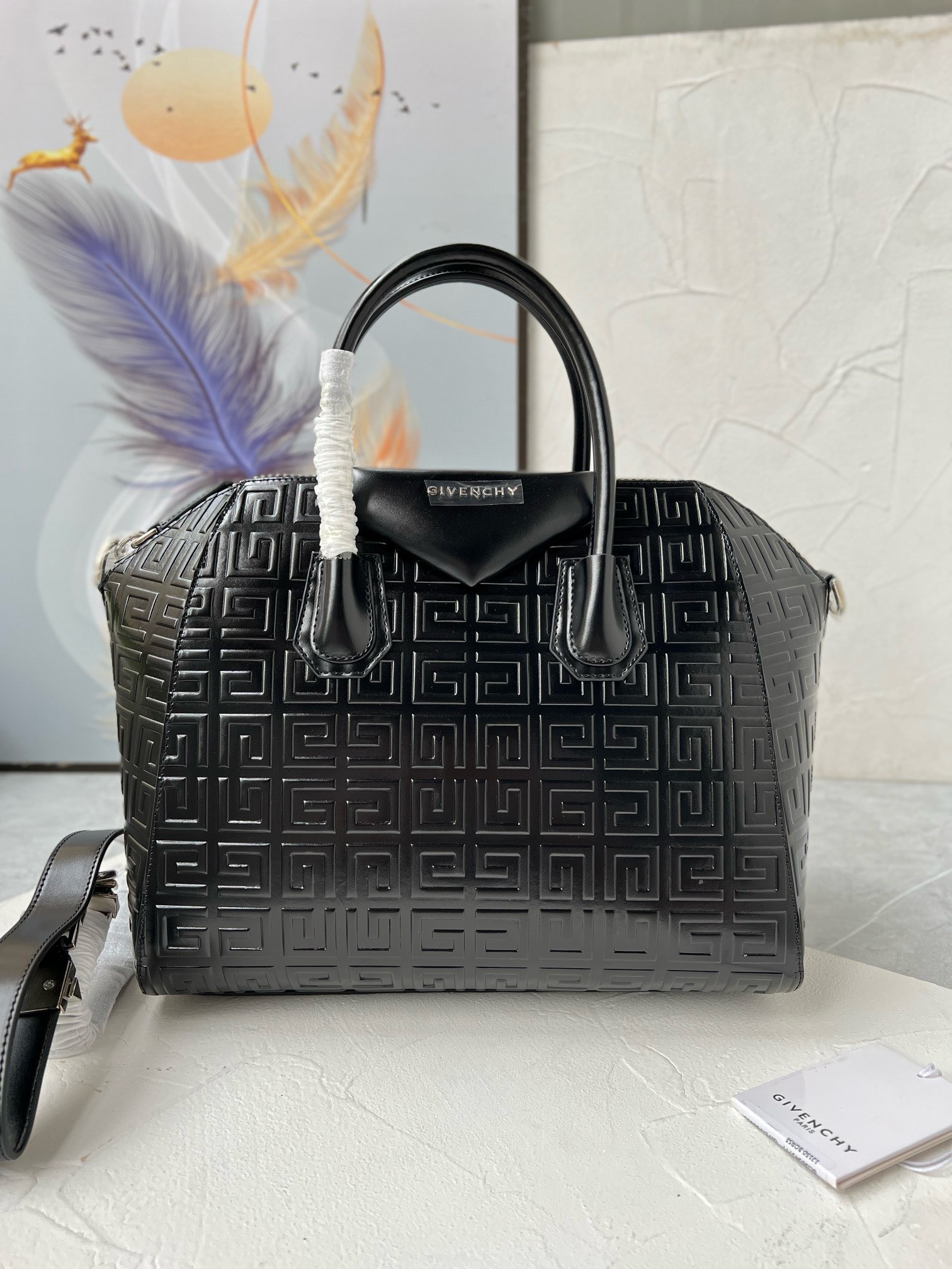 Bagsaaa Givenchy Antigona Tote Bag Black Box Leather - 33cm