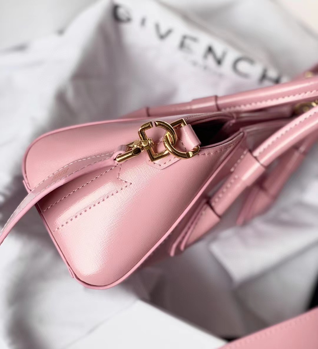 Bagsaaa Givenchy Antigona Strectch Pink Bag - 22*12*8cm