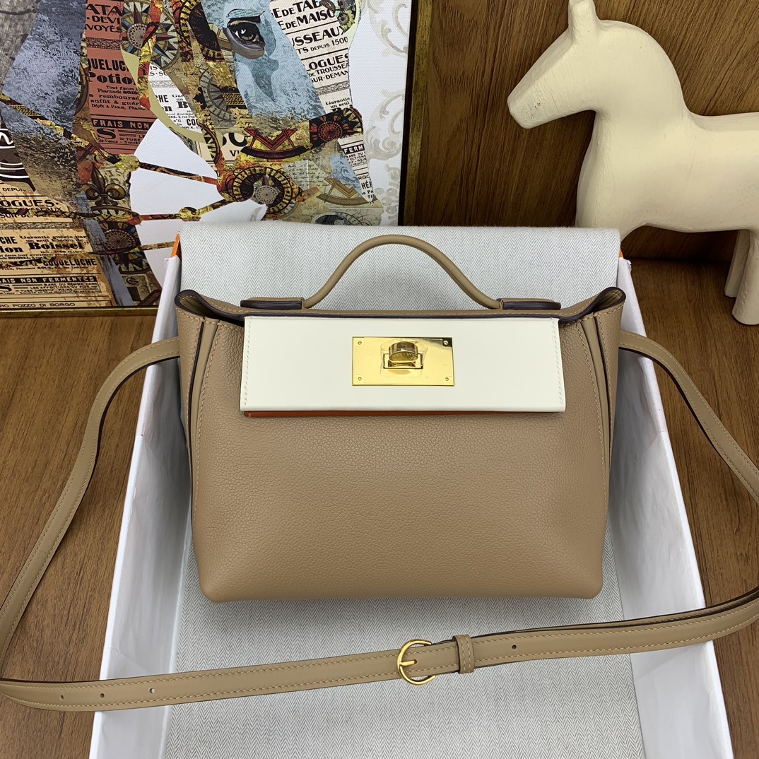 Bagsaaa H**me5 24/24 Swift Evercolor Beige - 21x16x12cm