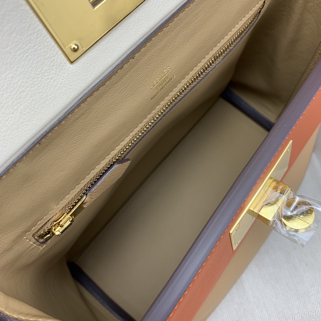 Bagsaaa H**me5 24/24 Swift Evercolor Beige - 21x16x12cm