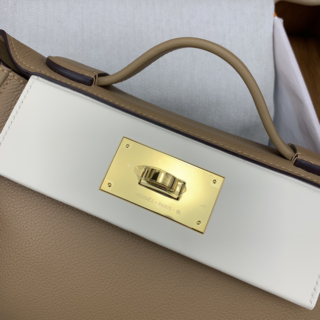 Bagsaaa H**me5 24/24 Swift Evercolor Beige - 21x16x12cm