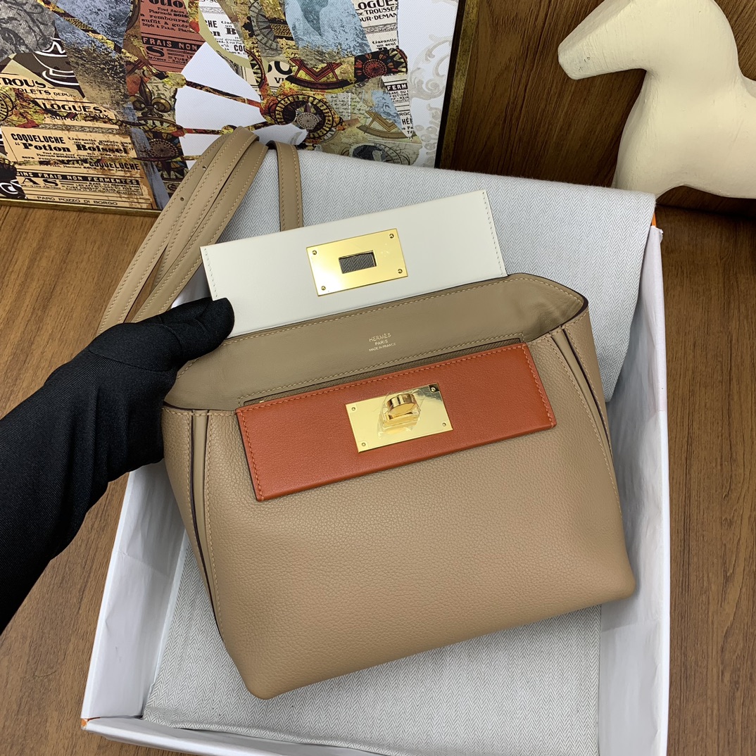 Bagsaaa H**me5 24/24 Swift Evercolor Beige - 21x16x12cm