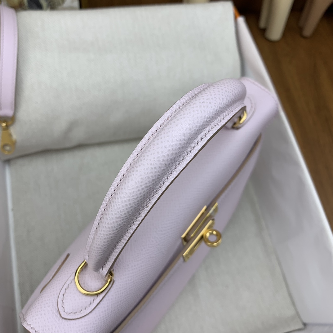 Bagsaaa H**me5 Kelly 25cm Epsom Leather Pink With Gold Hardware