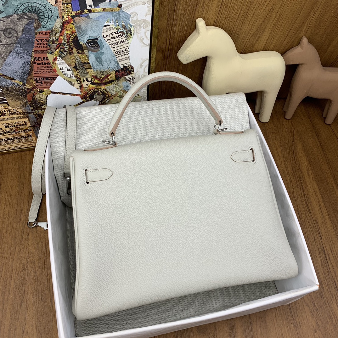 Bagsaaa H**me5 Kelly 32cm White Togo Leather