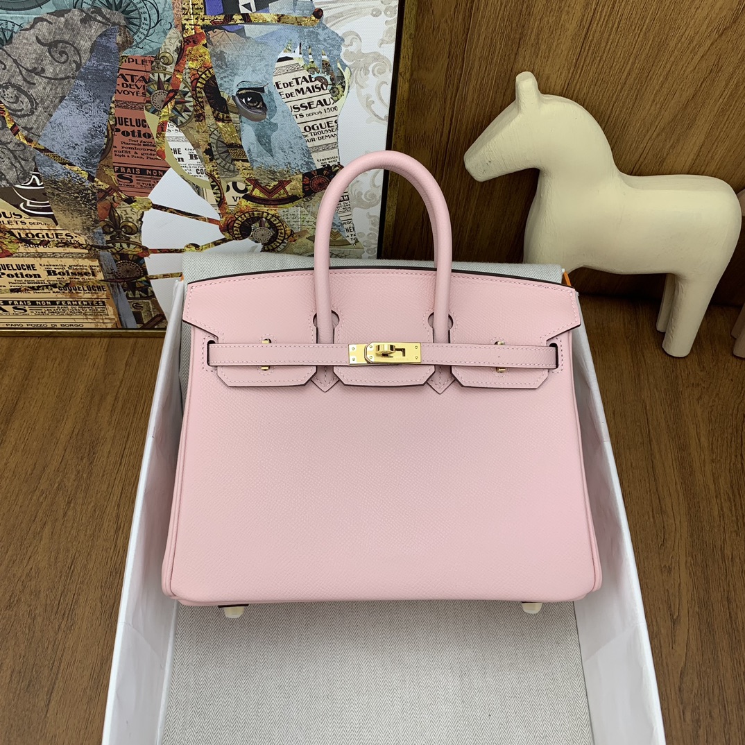 Bagsaaa H**me5 Birkin 25cm Epsom Leather Pink
