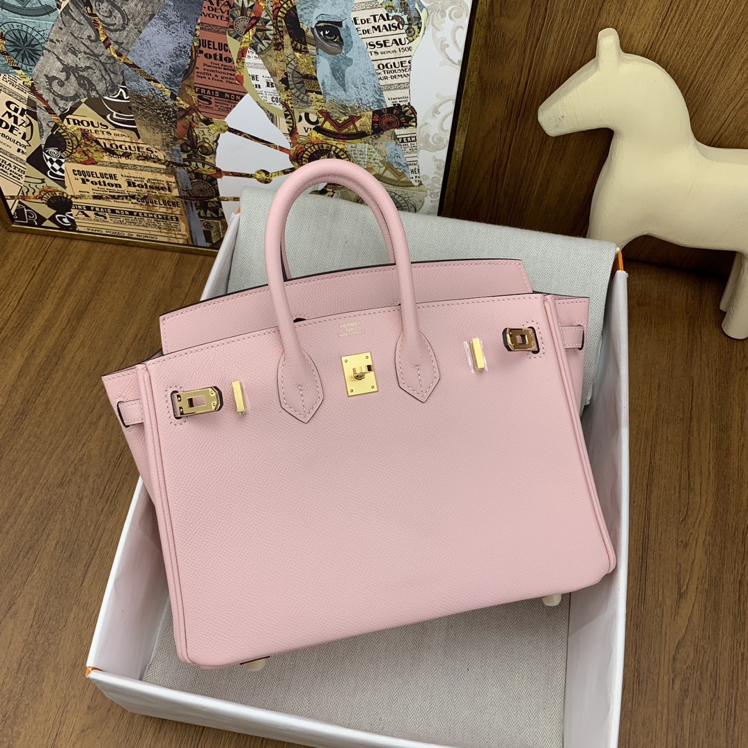Bagsaaa H**me5 Birkin 25cm Epsom Leather Pink