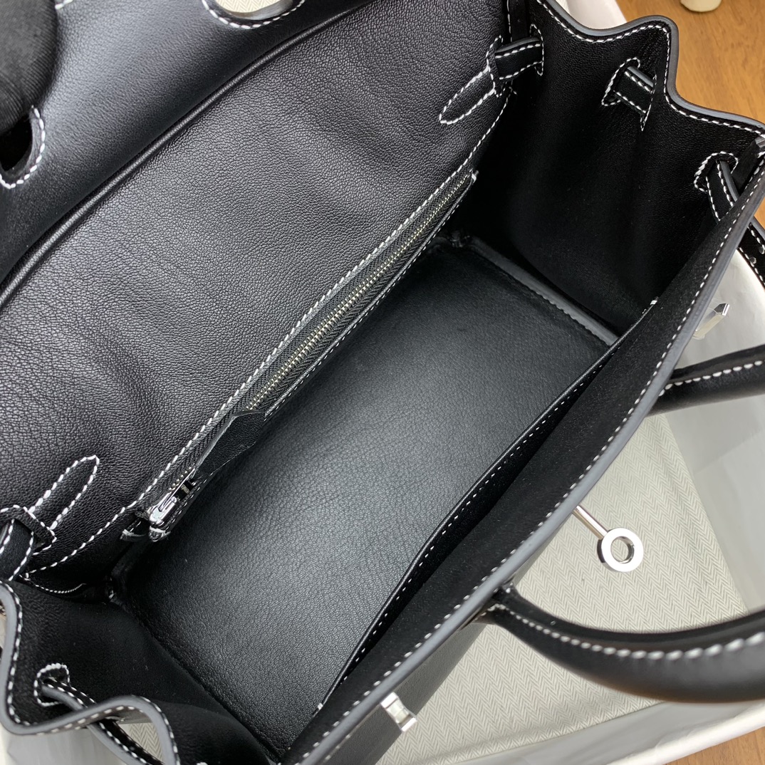 Bagsaaa H**me5 Birkin 25cm Swift Leather Black