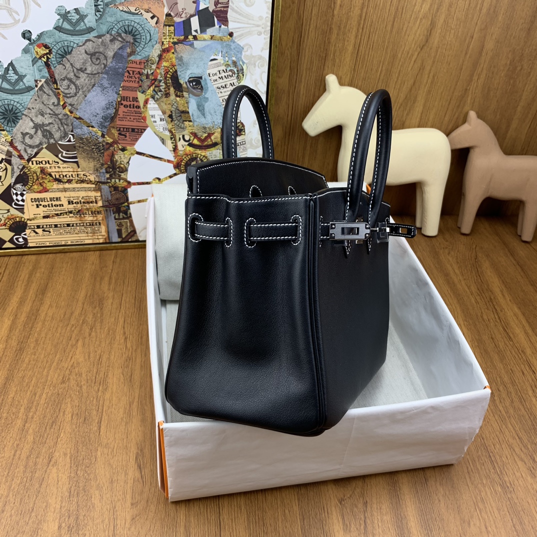 Bagsaaa H**me5 Birkin 25cm Swift Leather Black