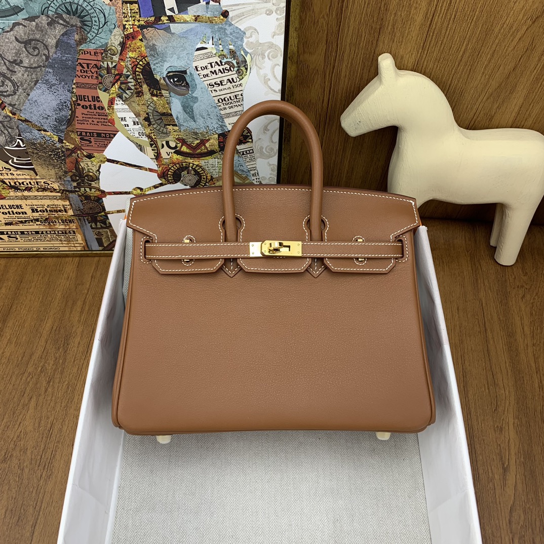 Bagsaaa H**me5 Birkin 25cm Swift Leather Brown