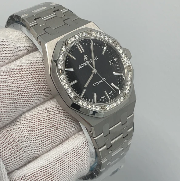 Bagsaaa Audemars P1g*et Royal Oak Selfwinding Black D1am0nd 37mm