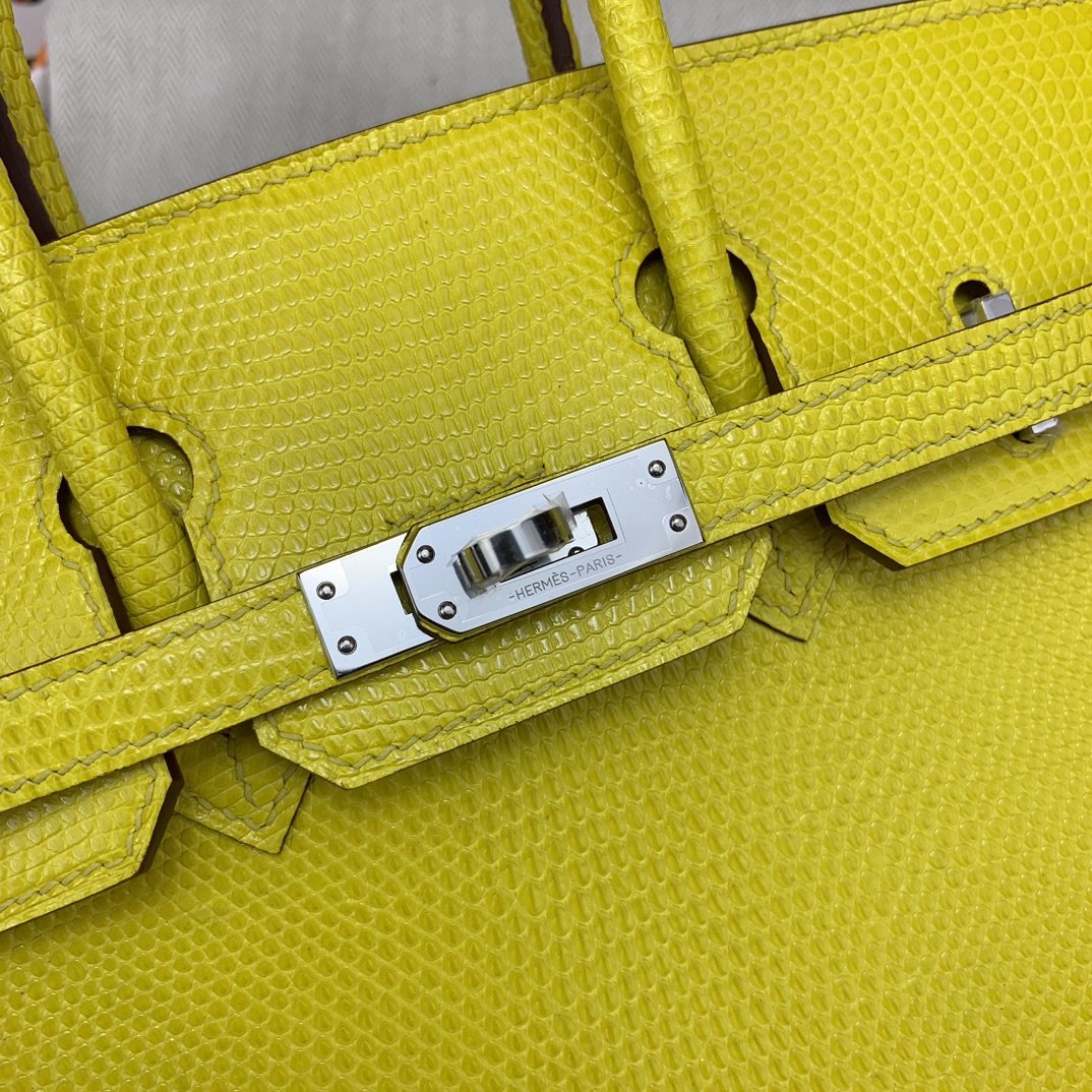 Bagsaaa H**me5 Birkin 25cm Lizard Leather In Yellow