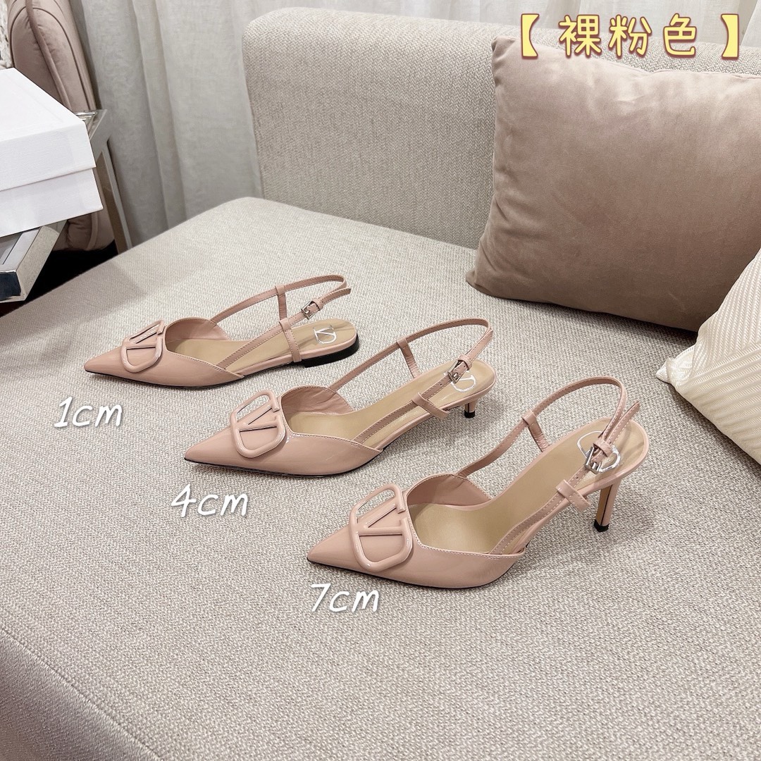 Bagsaaa Va1e*ntin0 Signature Vlogo Slingback Nude