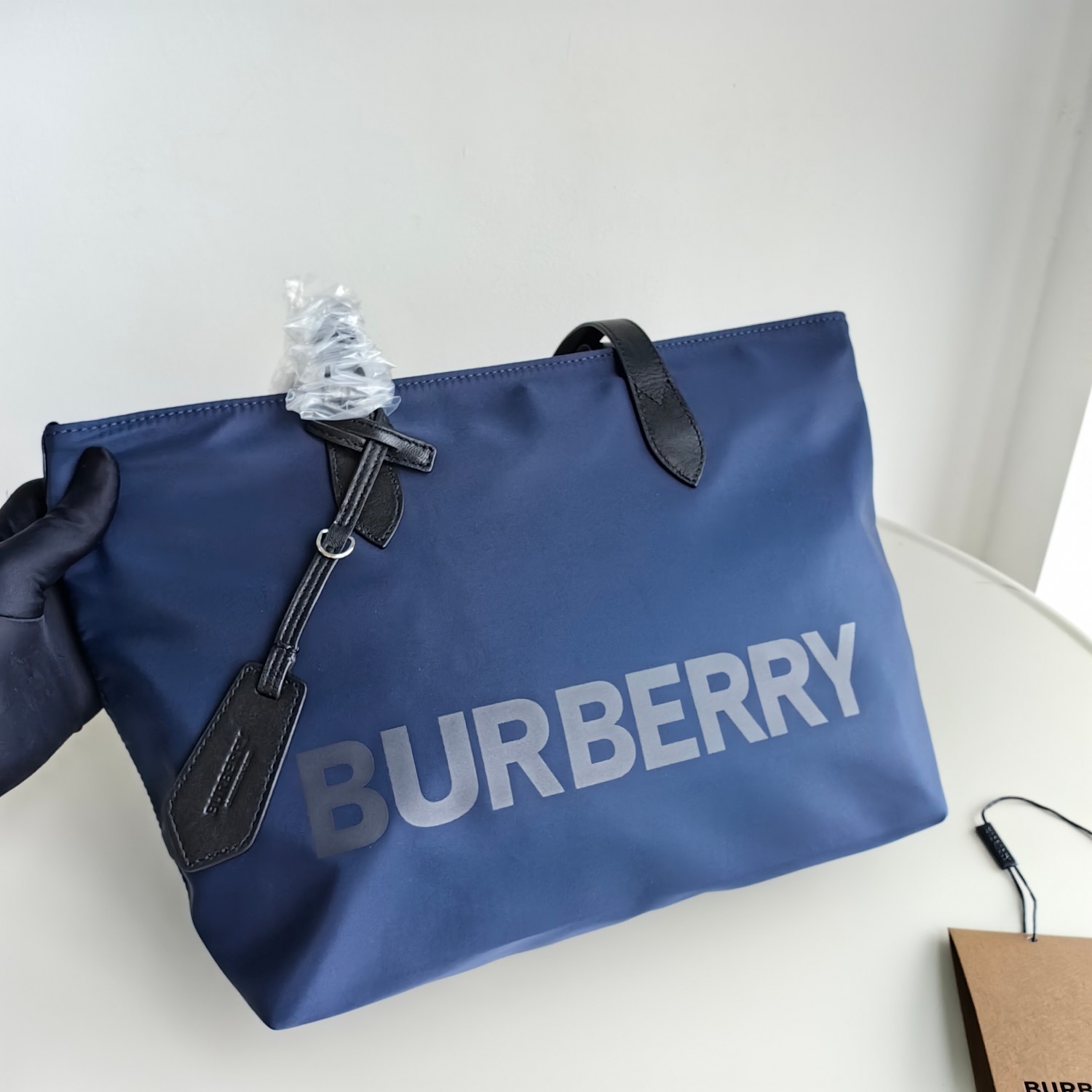 Bagsaaa Bv*b*rry Nylon Blue Tote - 30X24x11cm (40cm)