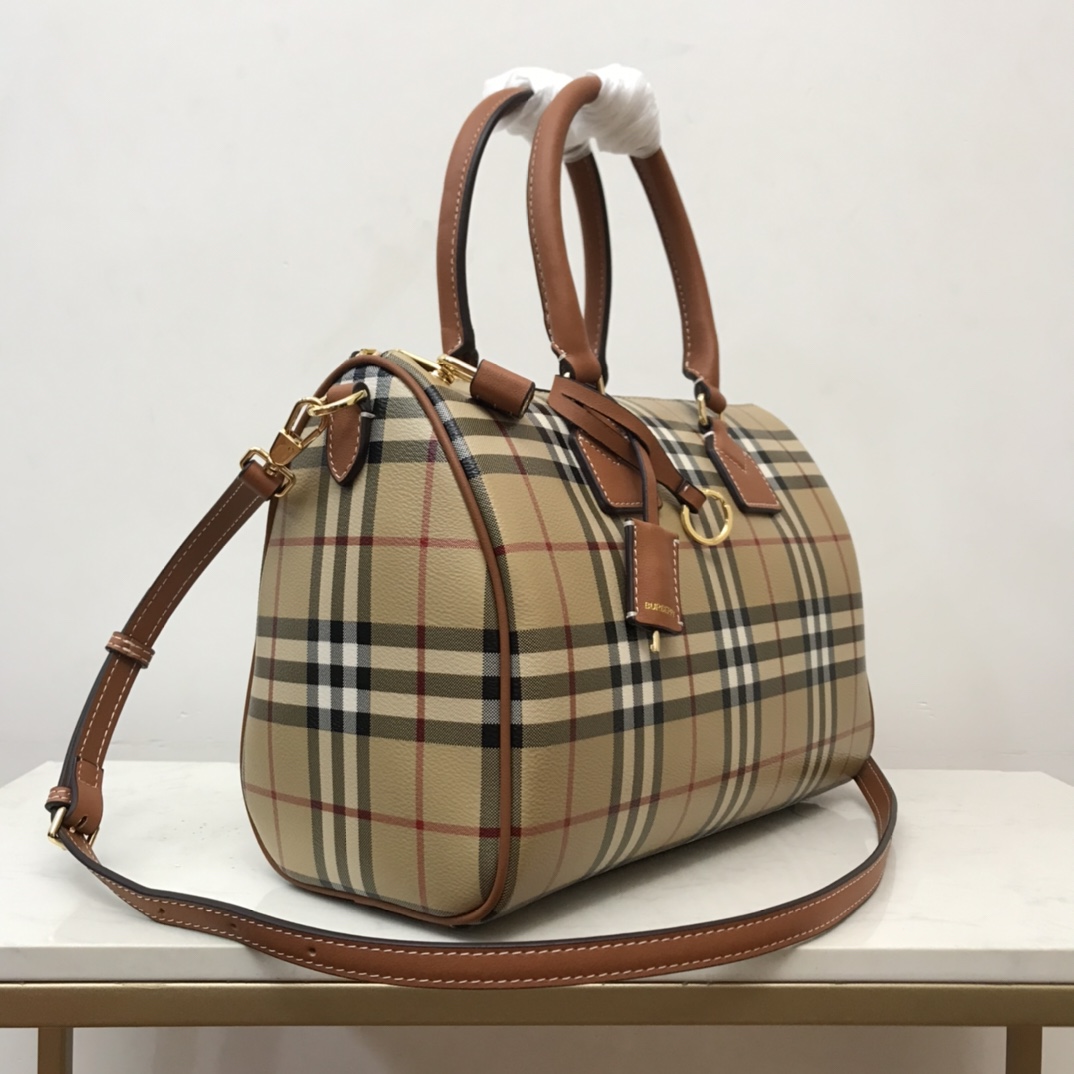 Bagsaaa Bv*b*rry Coated Canvas Medium Bowling Bag - 30 x 15 x 21cm