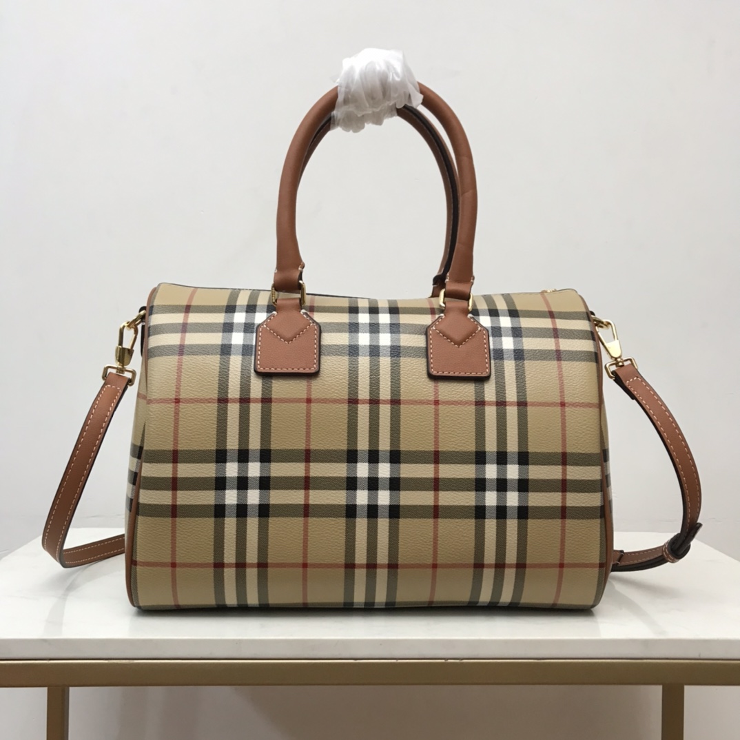 Bagsaaa Bv*b*rry Coated Canvas Medium Bowling Bag - 30 x 15 x 21cm