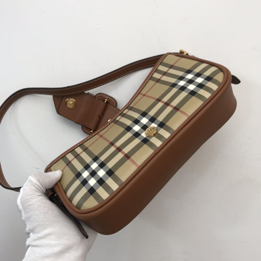 Bagsaaa Bv*b*rry Beige & Brown Sling Bag - 26 x 6 x 12cm