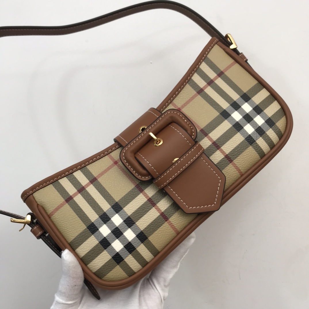 Bagsaaa Bv*b*rry Beige & Brown Sling Bag - 26 x 6 x 12cm