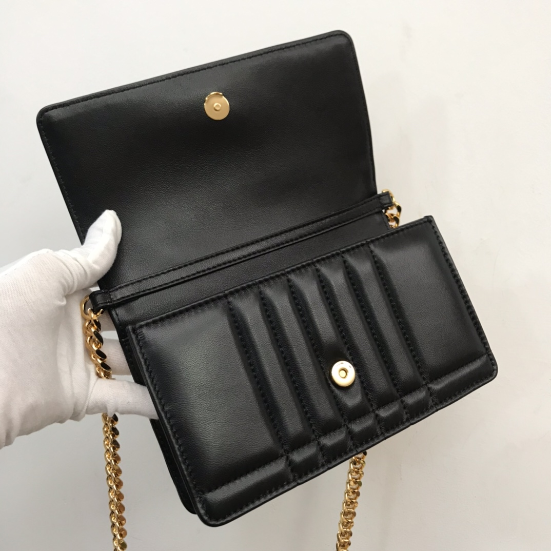 Bagsaaa Bv*b*rry Lola Shoulder Black Bag - 20 x 5 x 12cm