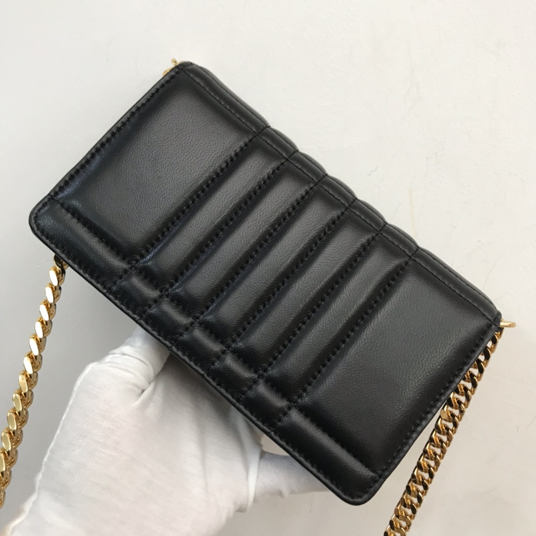 Bagsaaa Bv*b*rry Lola Shoulder Black Bag - 20 x 5 x 12cm