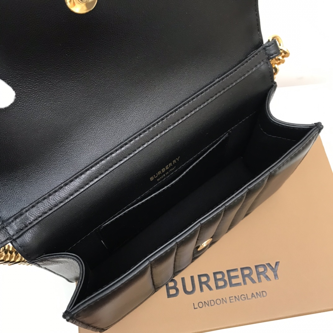 Bagsaaa Bv*b*rry Lola Shoulder Black Bag - 20 x 5 x 12cm