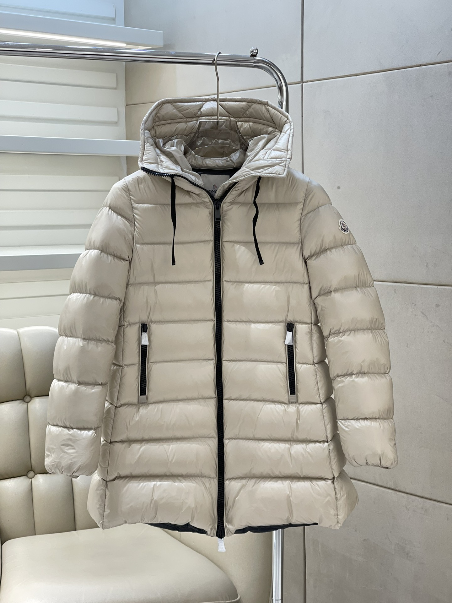 Bagsaaa Moncler Long Down White Jacket