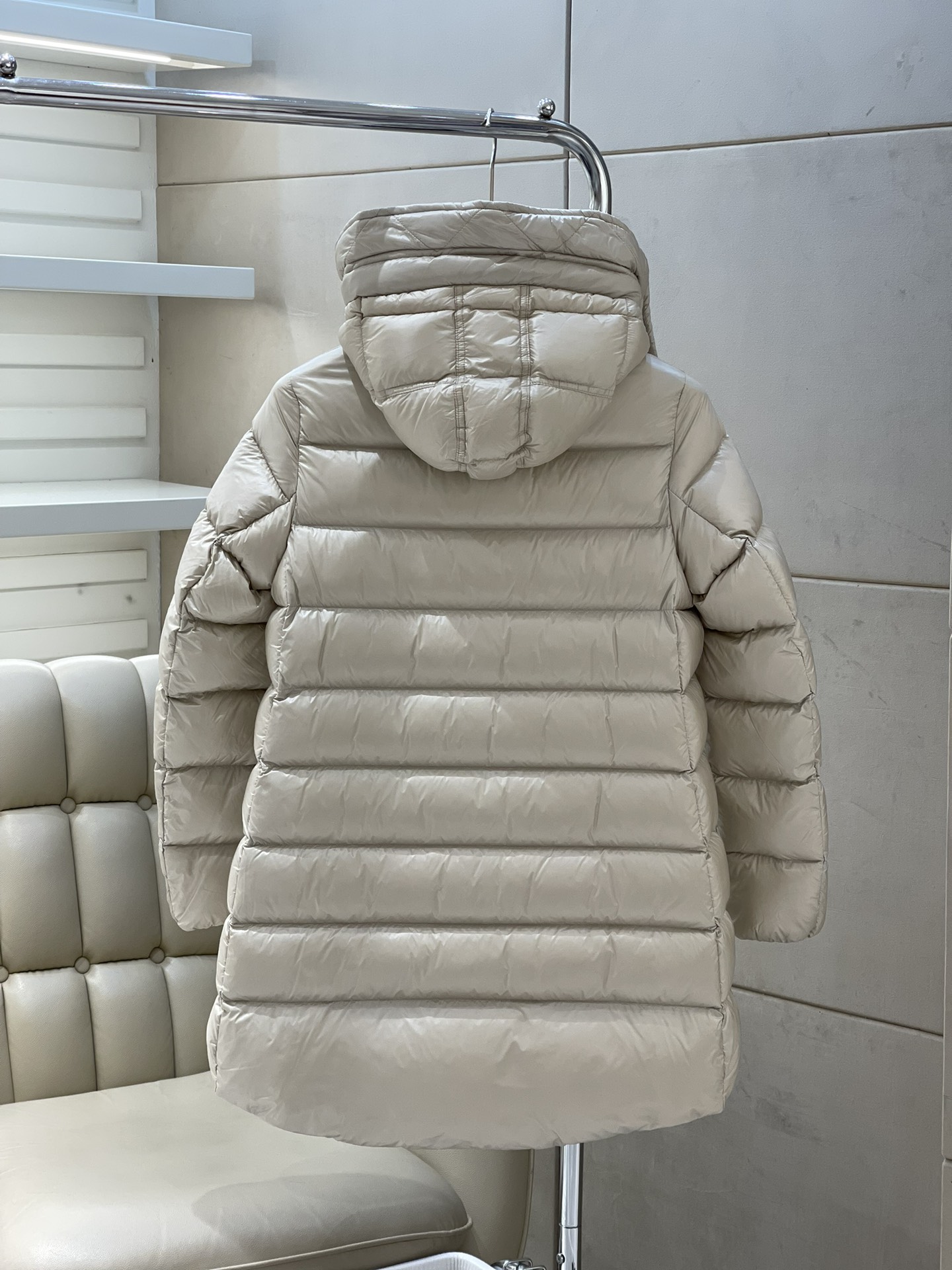 Bagsaaa Moncler Long Down White Jacket