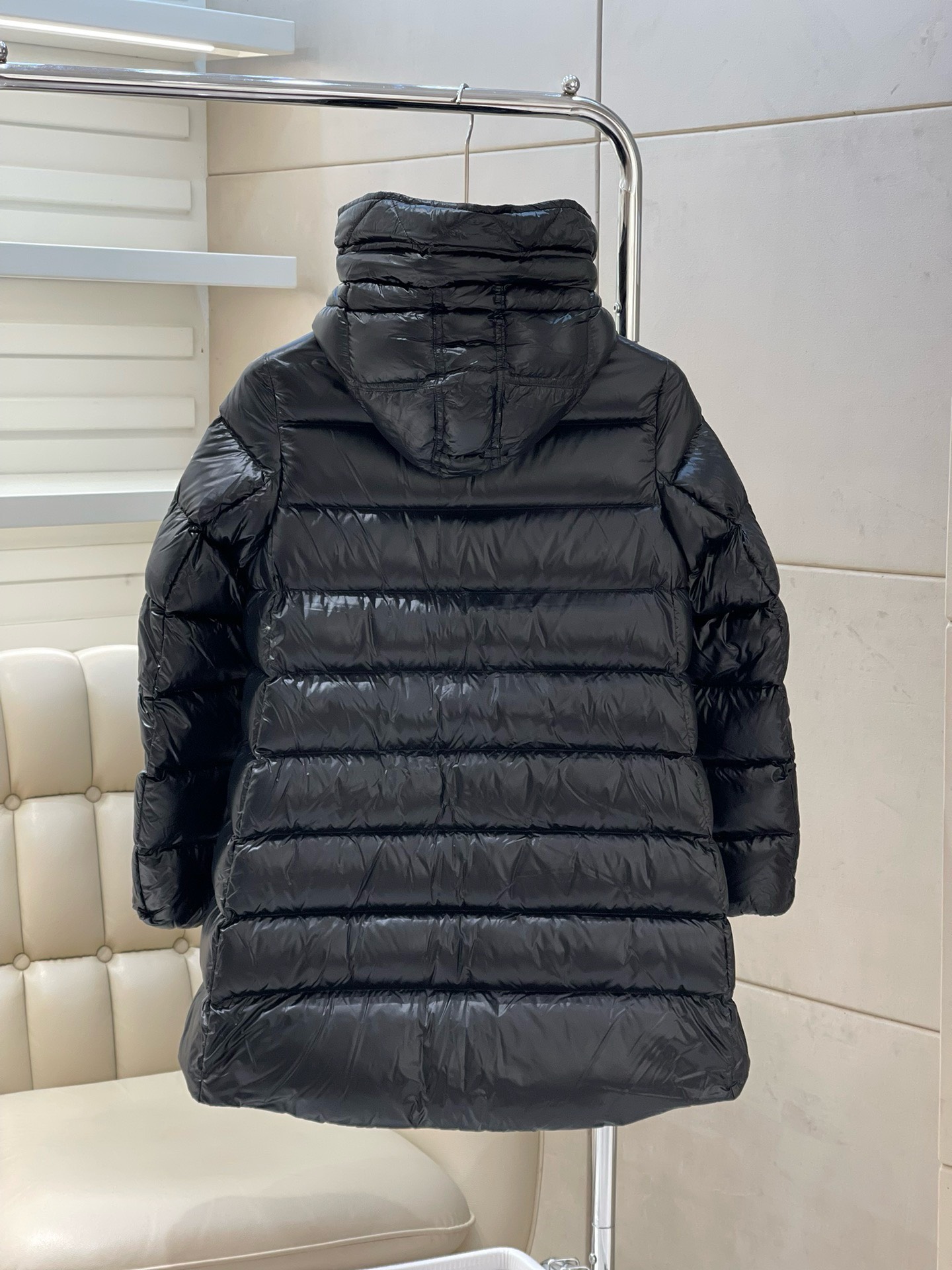 Bagsaaa Moncler Long Down Black Jacket
