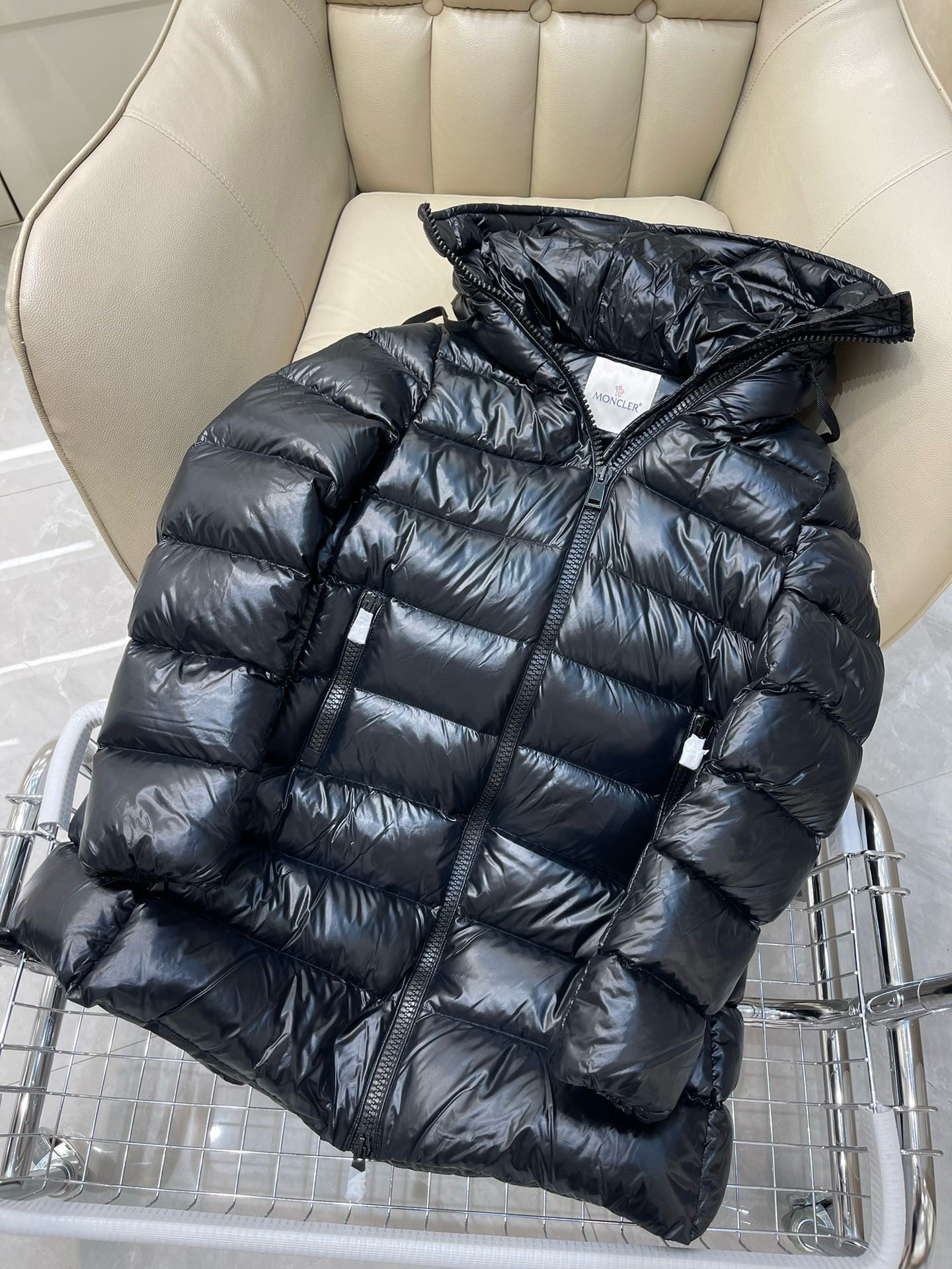Bagsaaa Moncler Long Down Black Jacket