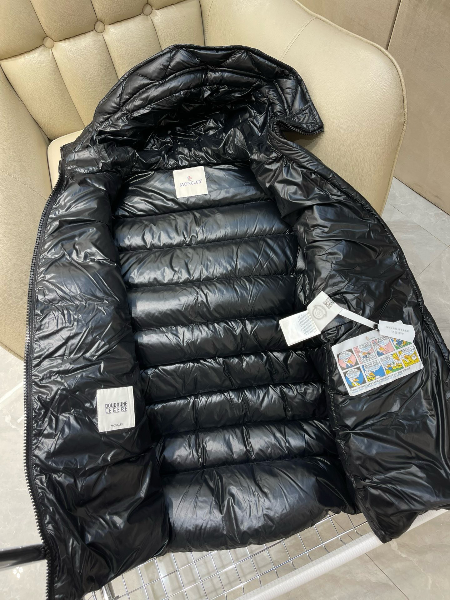 Bagsaaa Moncler Long Down Black Jacket