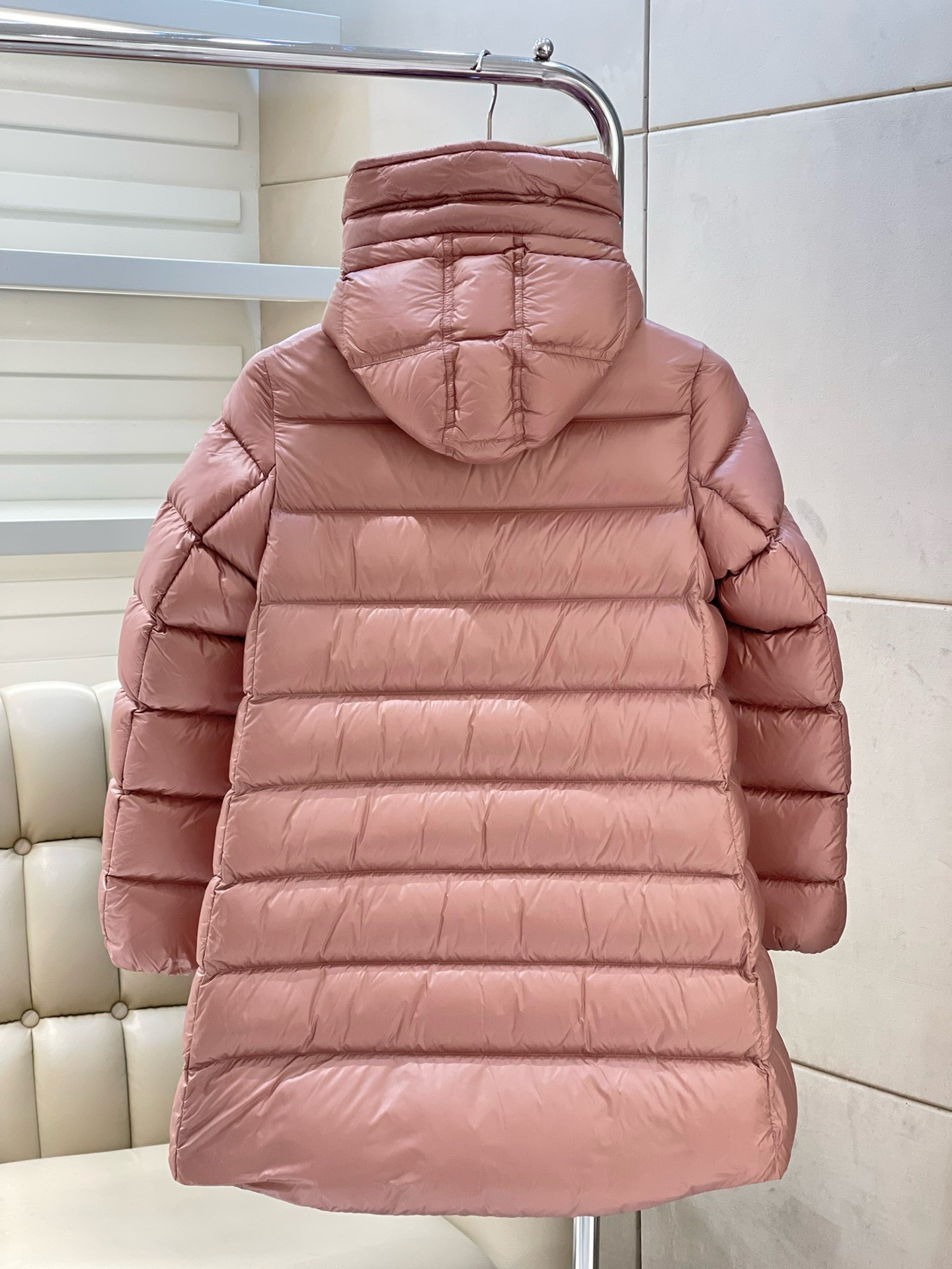 Bagsaaa Moncler Long Down Pink Jacket