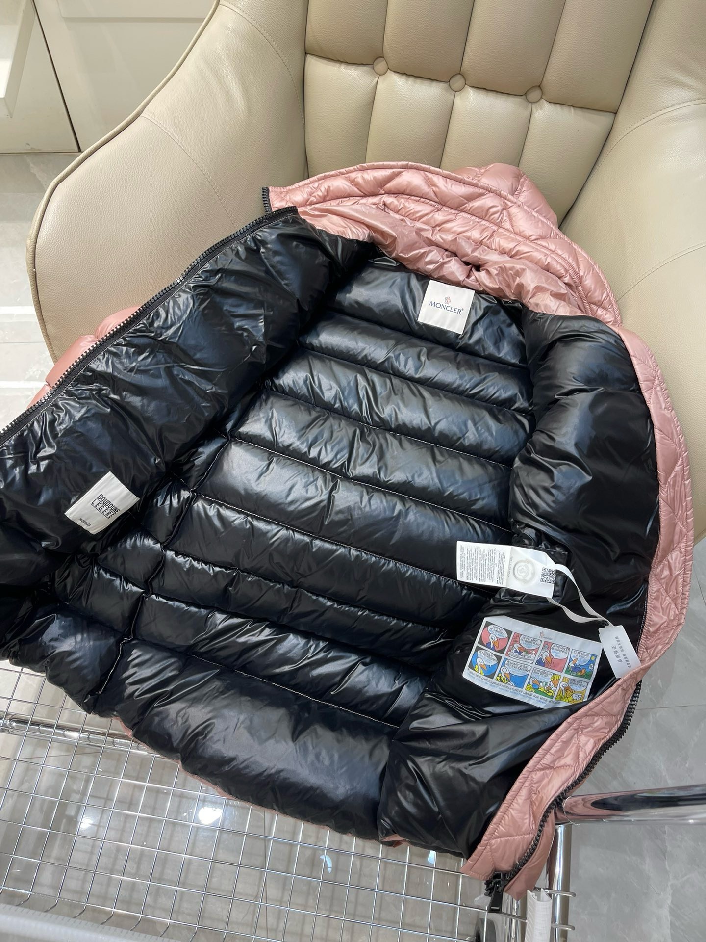 Bagsaaa Moncler Long Down Pink Jacket