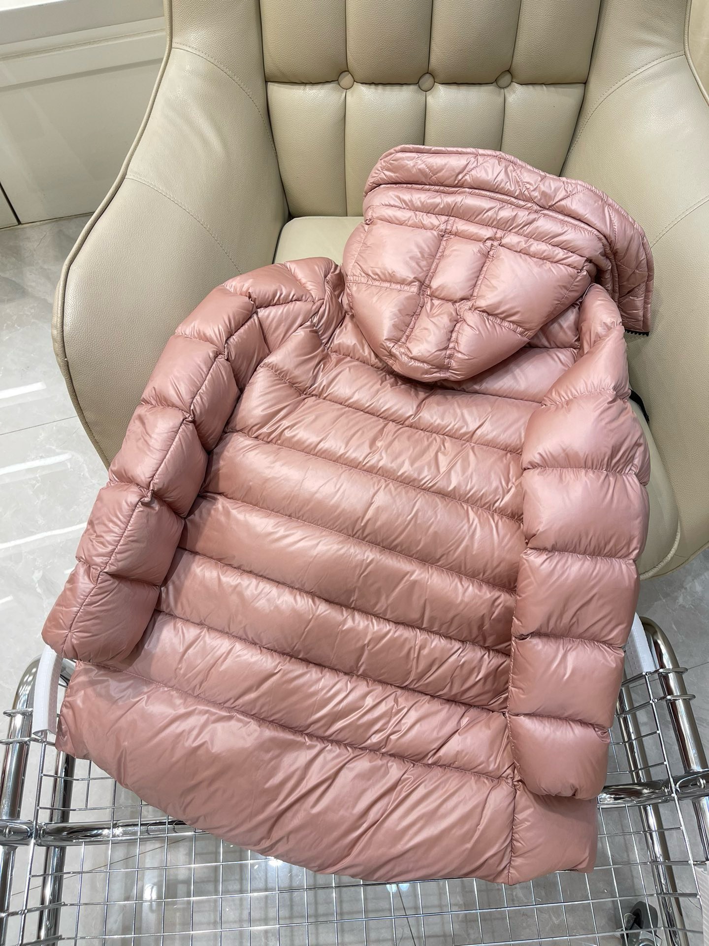 Bagsaaa Moncler Long Down Pink Jacket
