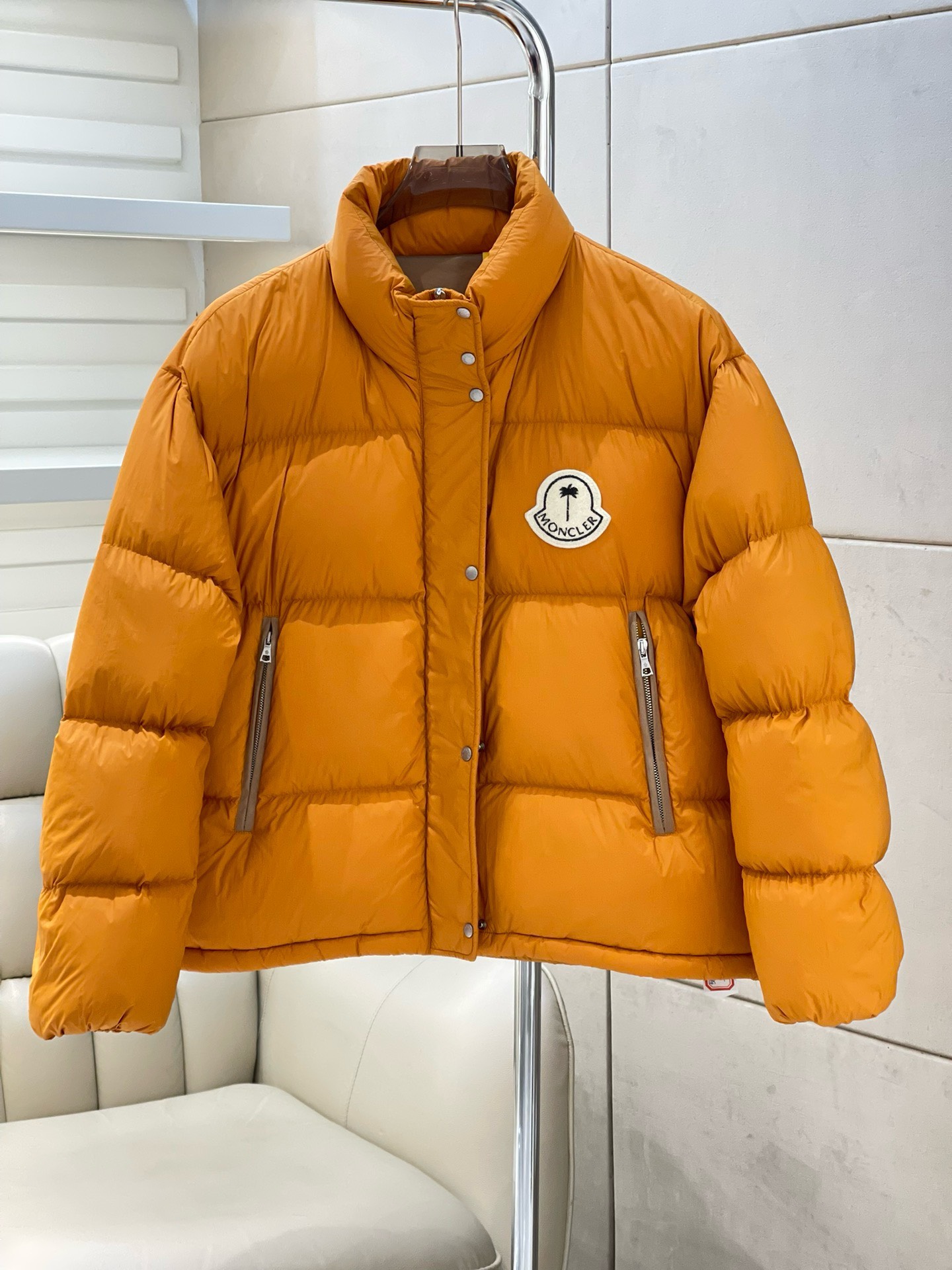 Bagsaaa Moncler Short Down Yellow Jacket