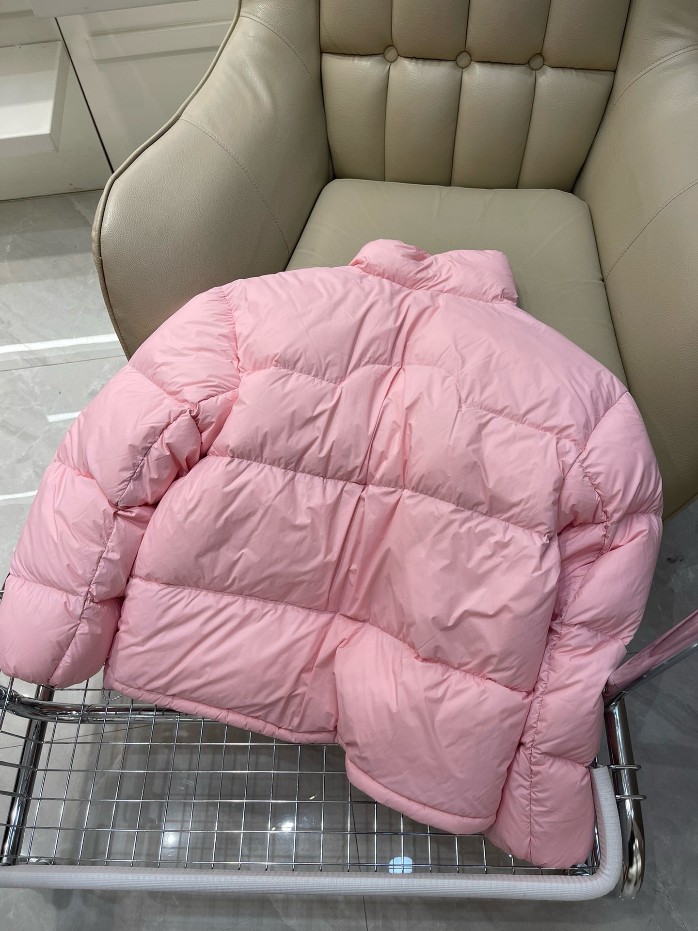 Bagsaaa Moncler Short Down Light Pink Jacket