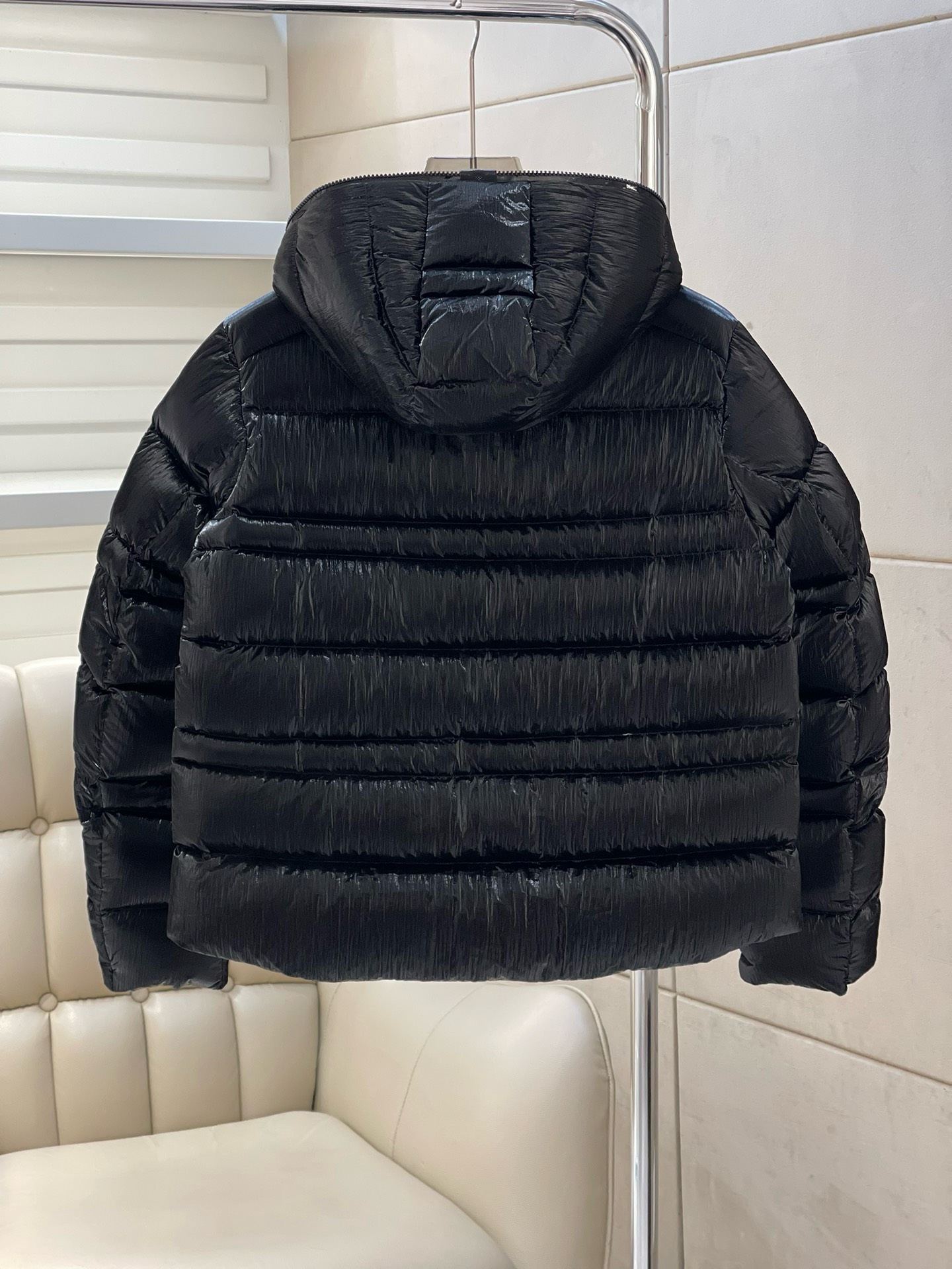 Bagsaaa Moncler Short Down All Black Jacket